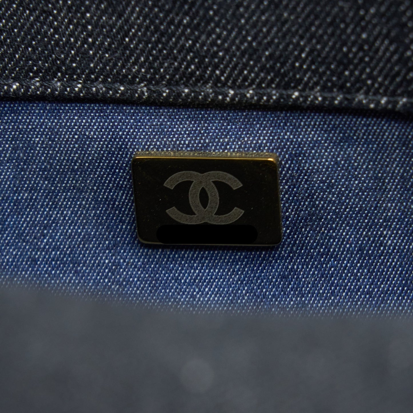 Chanel Flap Shoulder Bag with Giant Chain Denim Dark Blue Brushed  (Microchip)