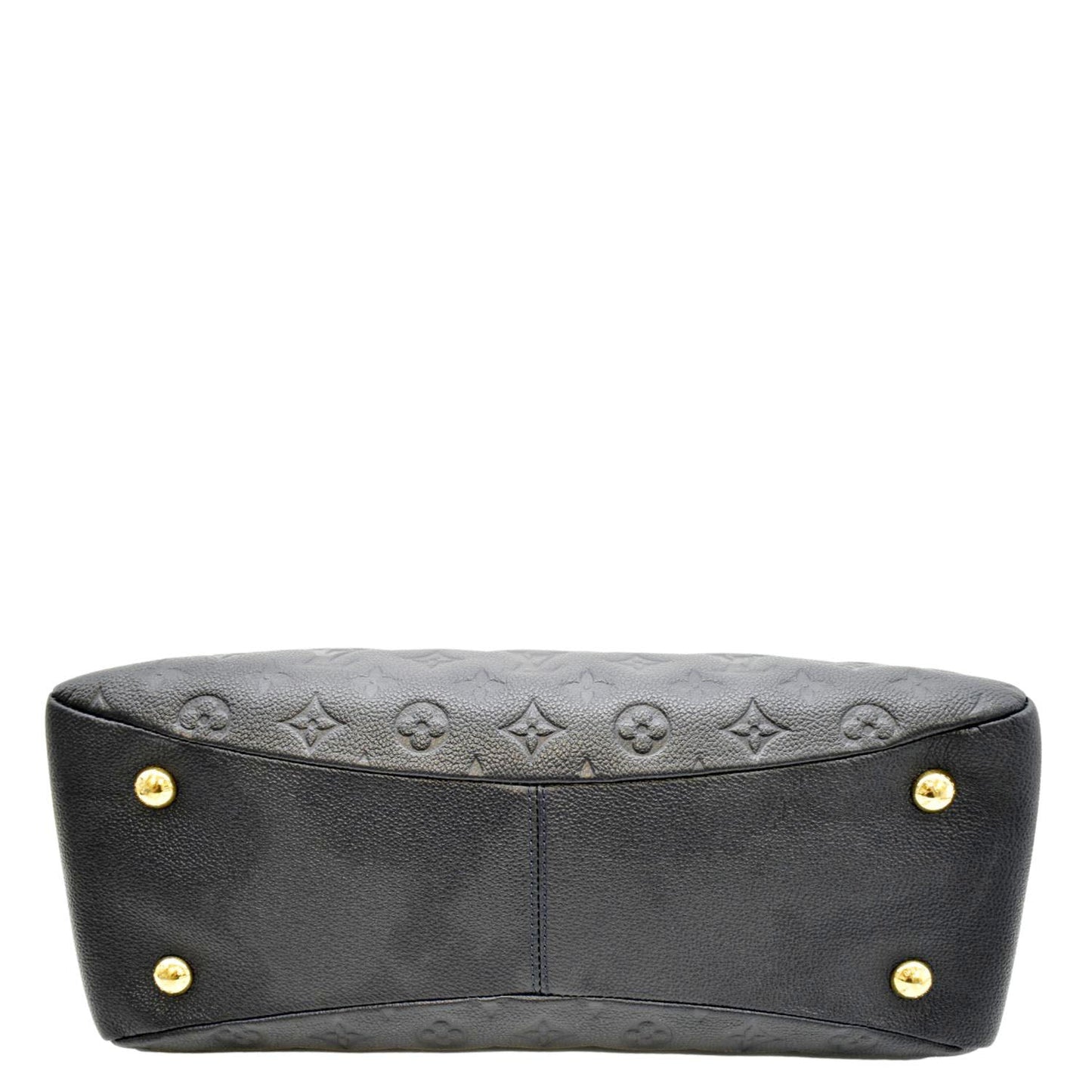 LOUIS VUITTON Ponthieu PM Empreinte Leather Shoulder Bag Navy Blue