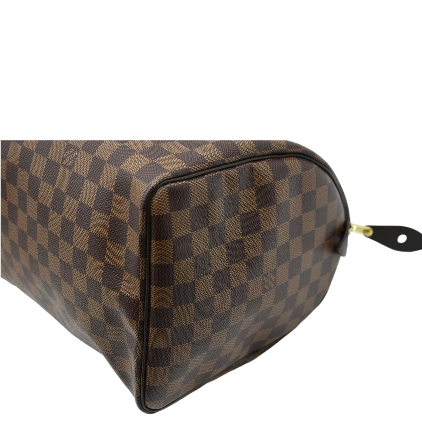 LOUIS VUITTON  35 Damier Ebene Satchel Bag Brown