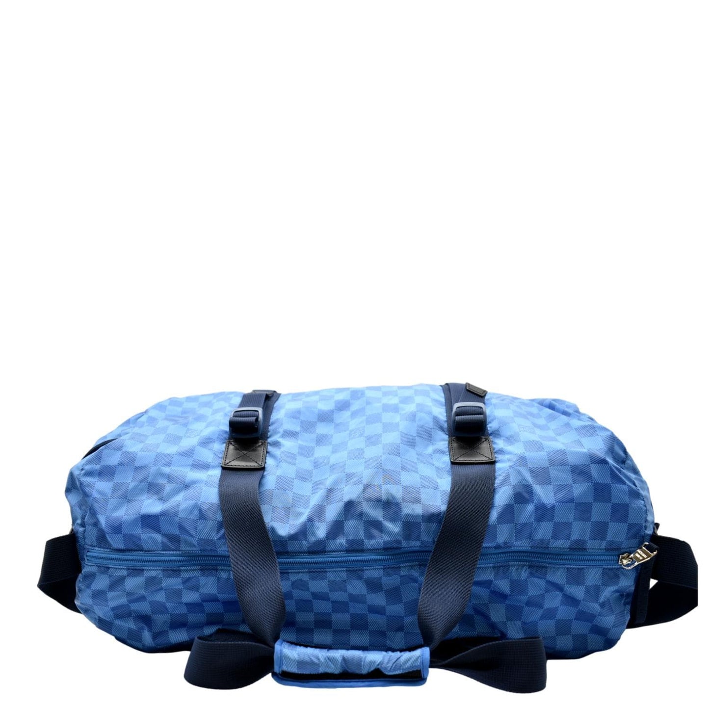 LOUIS VUITTON  Keepall 50 Adventure Practical Nylon Damier Masai Duffle Travel Bag Blue - Final Sale