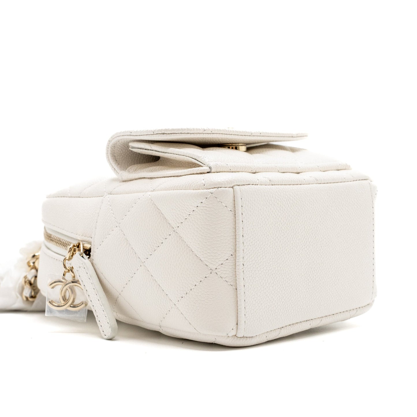Chanel 24C Mini Backpack/Crossbody Bag Caviar White L (Microchip)