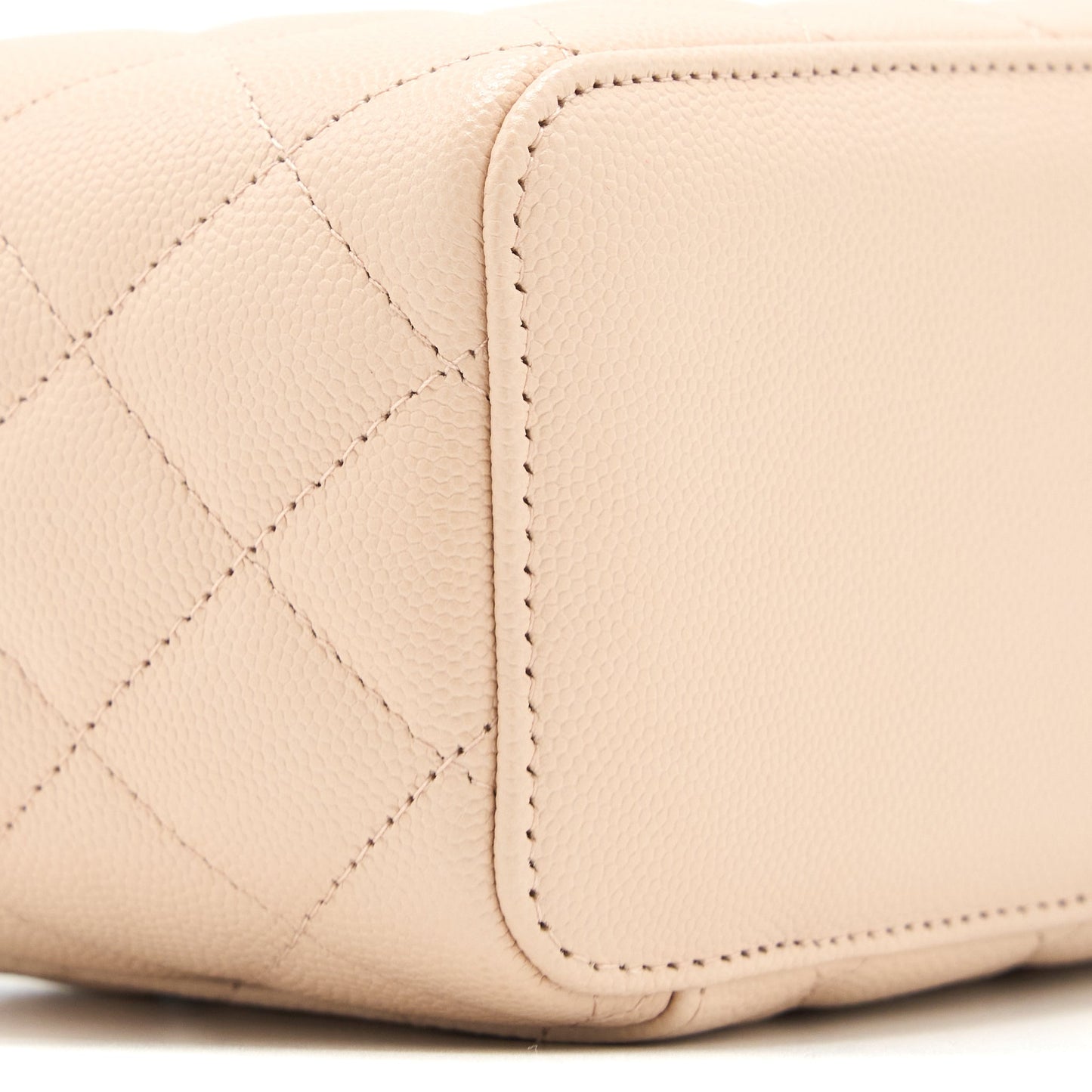 Chanel Long Vanity With Chain Caviar Beige L