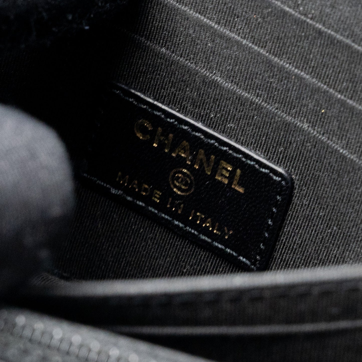 Chanel Mini Trendy CC Wallet on Chain Lambskin Black L