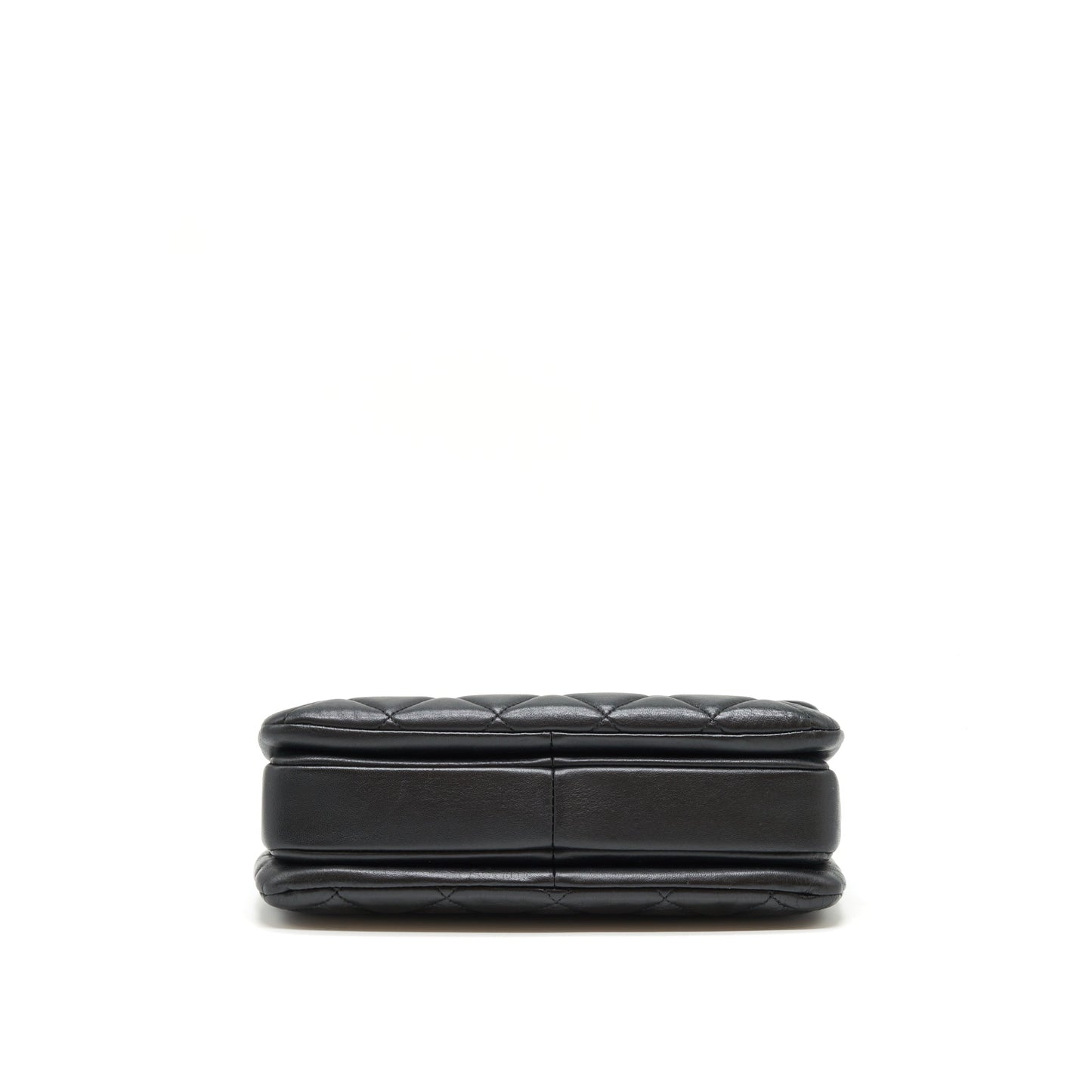 Chanel Small Trendy CC Flap Bag With Top Handle Lambskin Black L