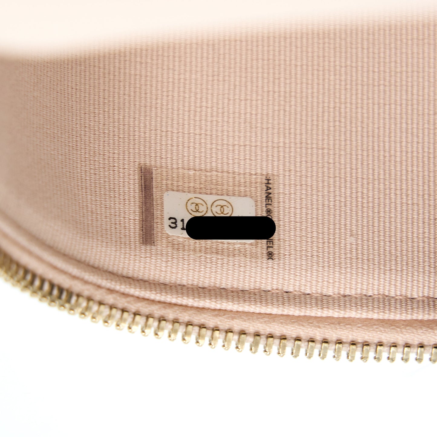 Chanel Long Vanity With Chain Caviar Beige L