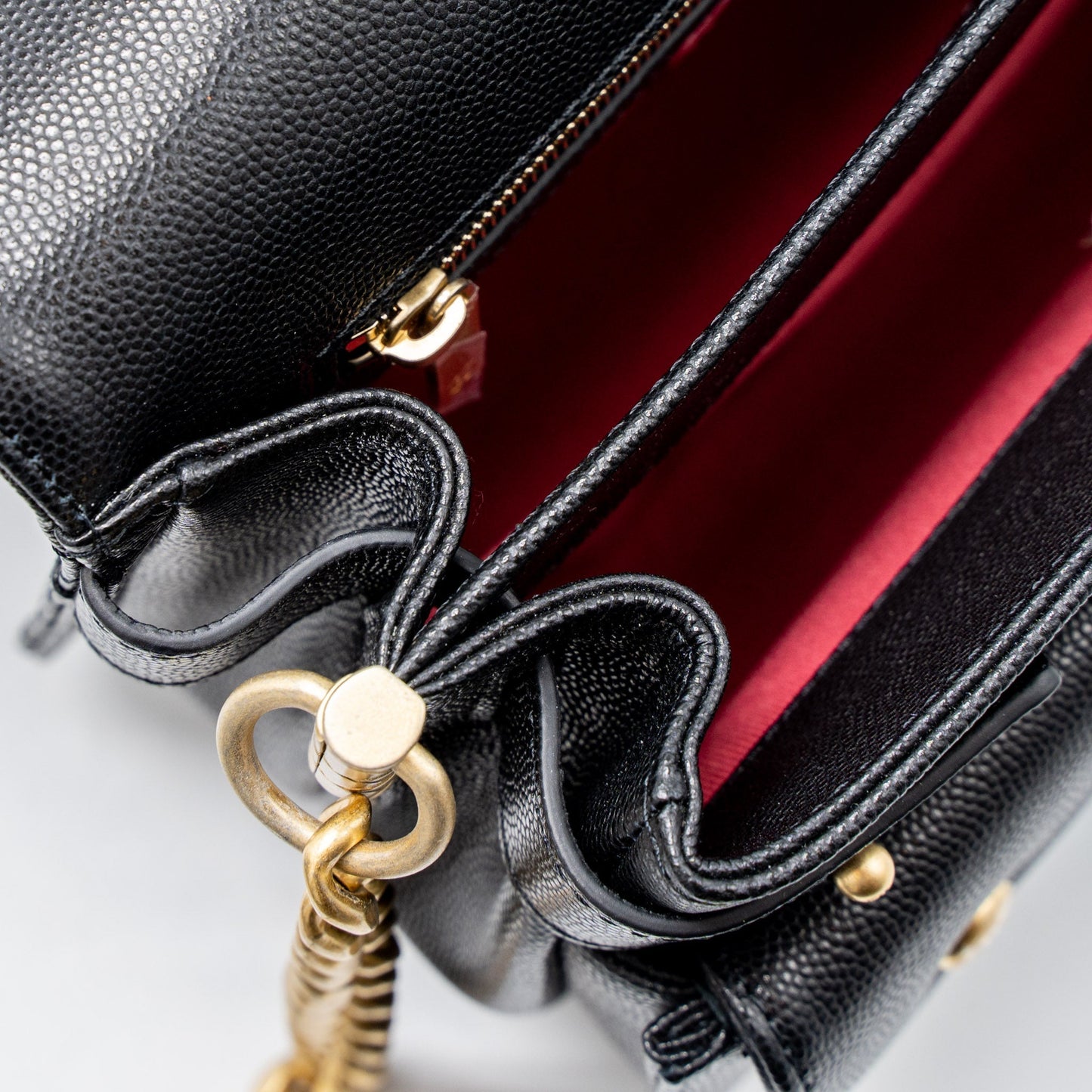 Chanel Messenger Bag Caviar Black Brushed  (Microchip)