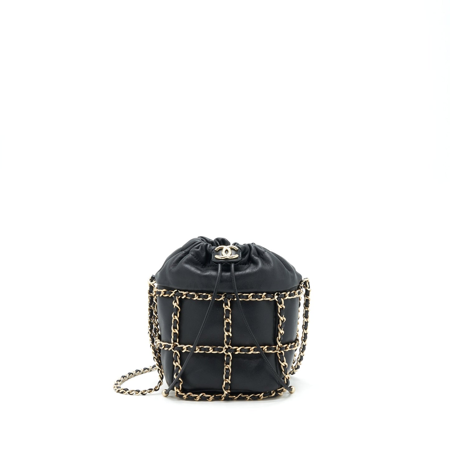 Chanel 21C Bucket Chains Lambskin Black L