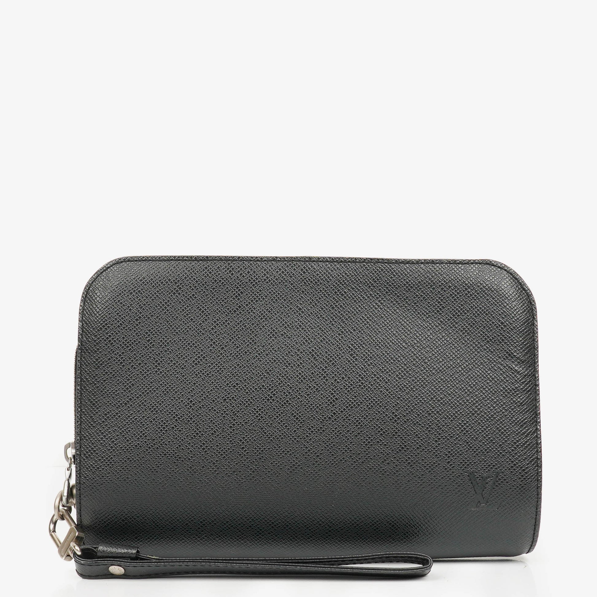 Louis Vuitton Taiga Baikal Grey Clutch Bag