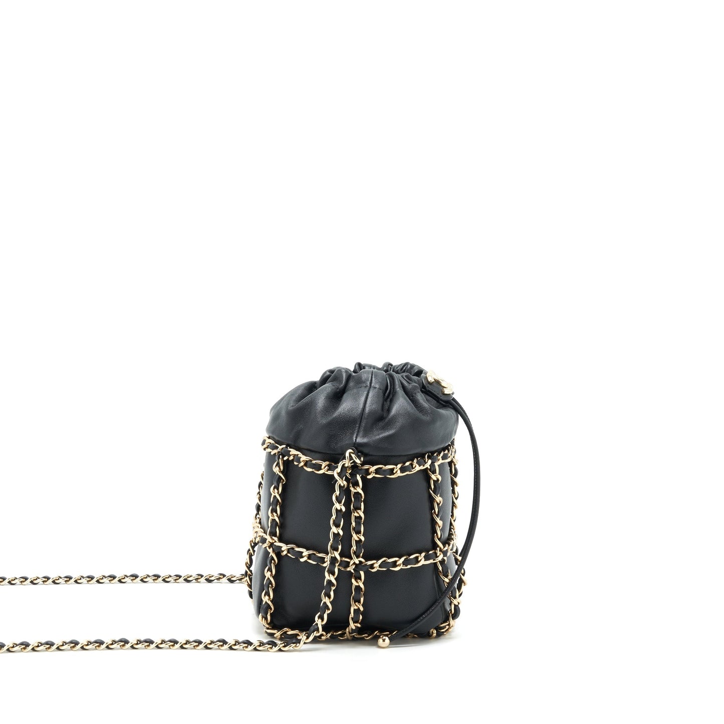 Chanel 21C Bucket Chains Lambskin Black L