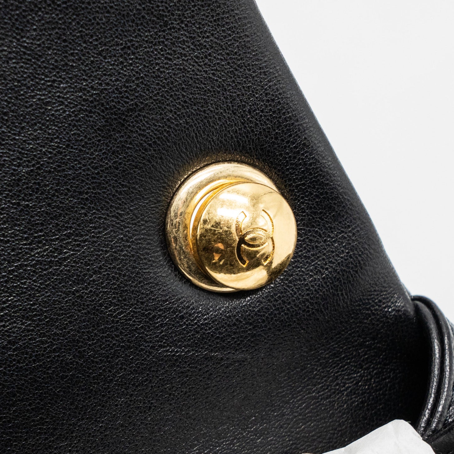 Chanel Round Handle Mini Square Crossbody Bag Lambskin Brushed (Microchip)