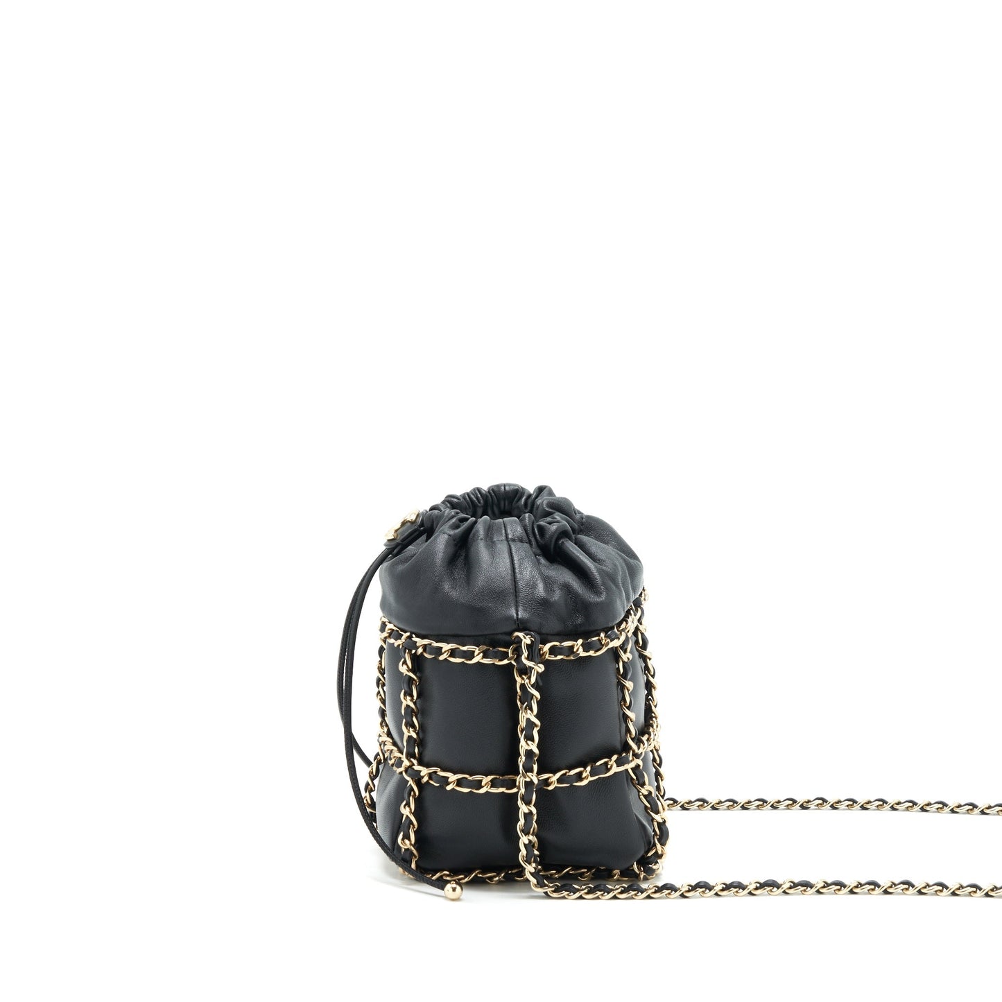 Chanel 21C Bucket Chains Lambskin Black L