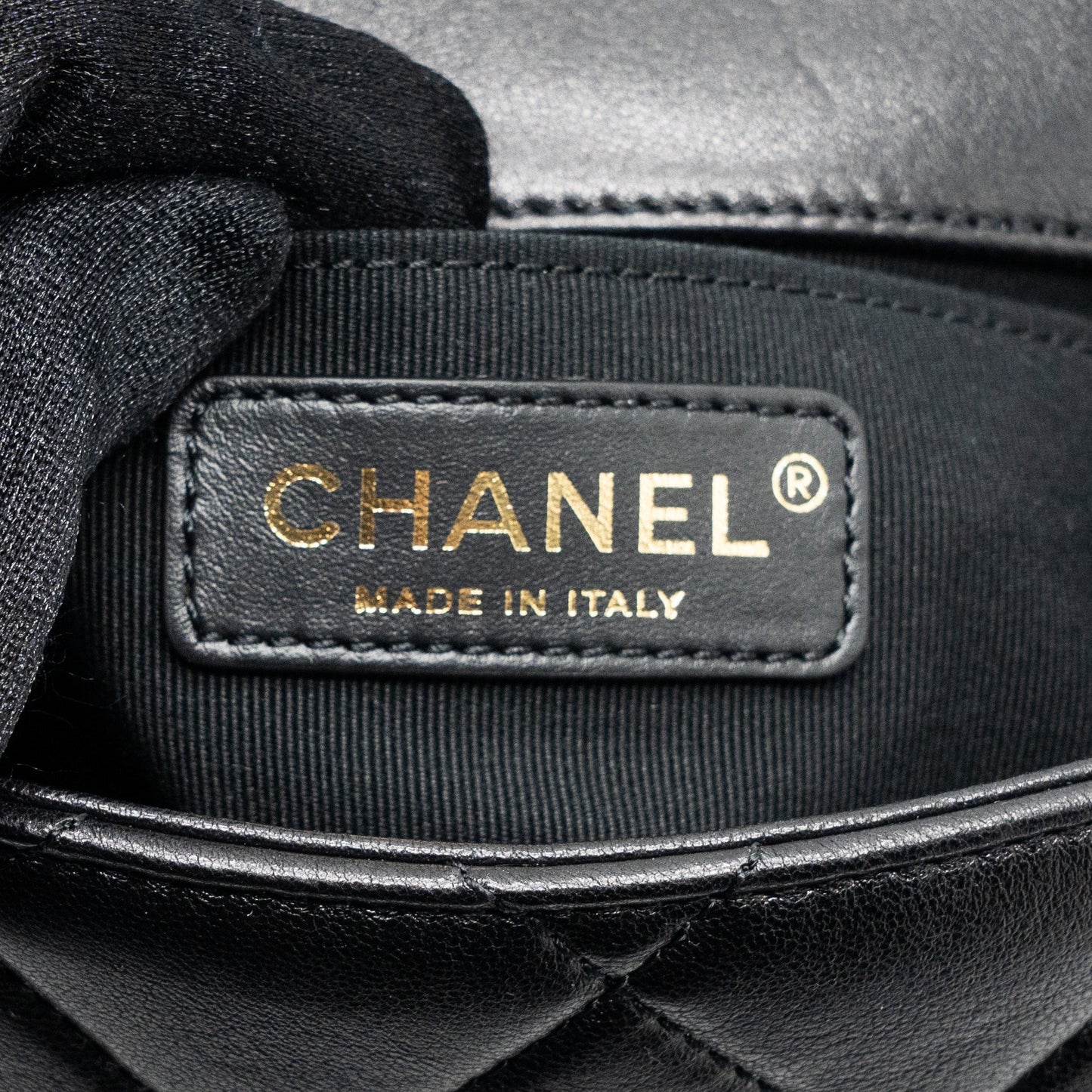 Chanel Round Handle Mini Square Crossbody Bag Lambskin Brushed (Microchip)