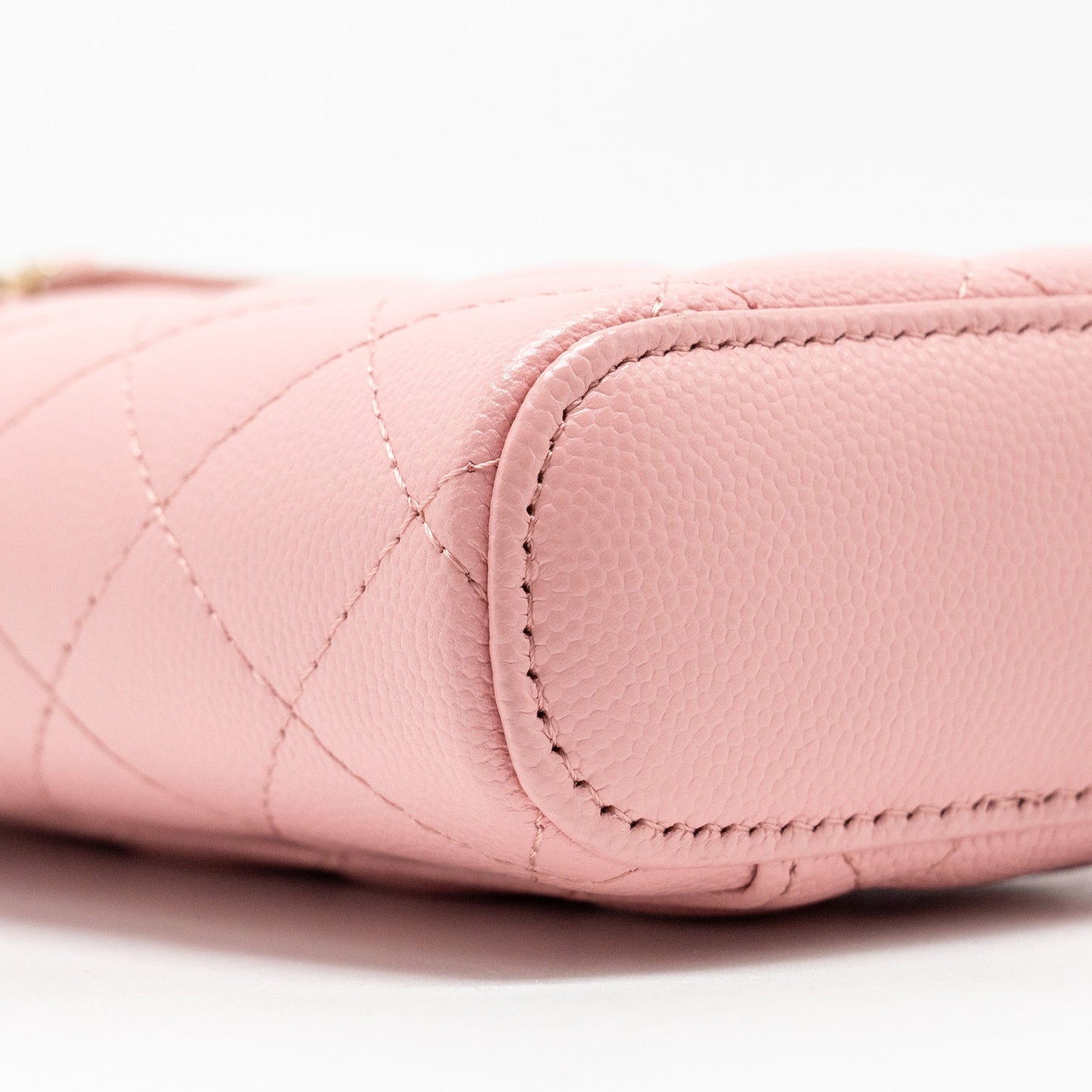 Chanel Vanity Phone Holder With Chain Caviar Pink L