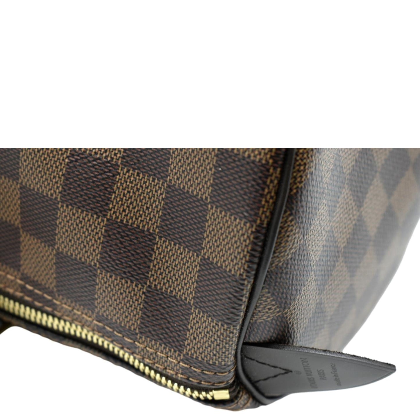 LOUIS VUITTON  35 Damier Ebene Satchel Bag Brown