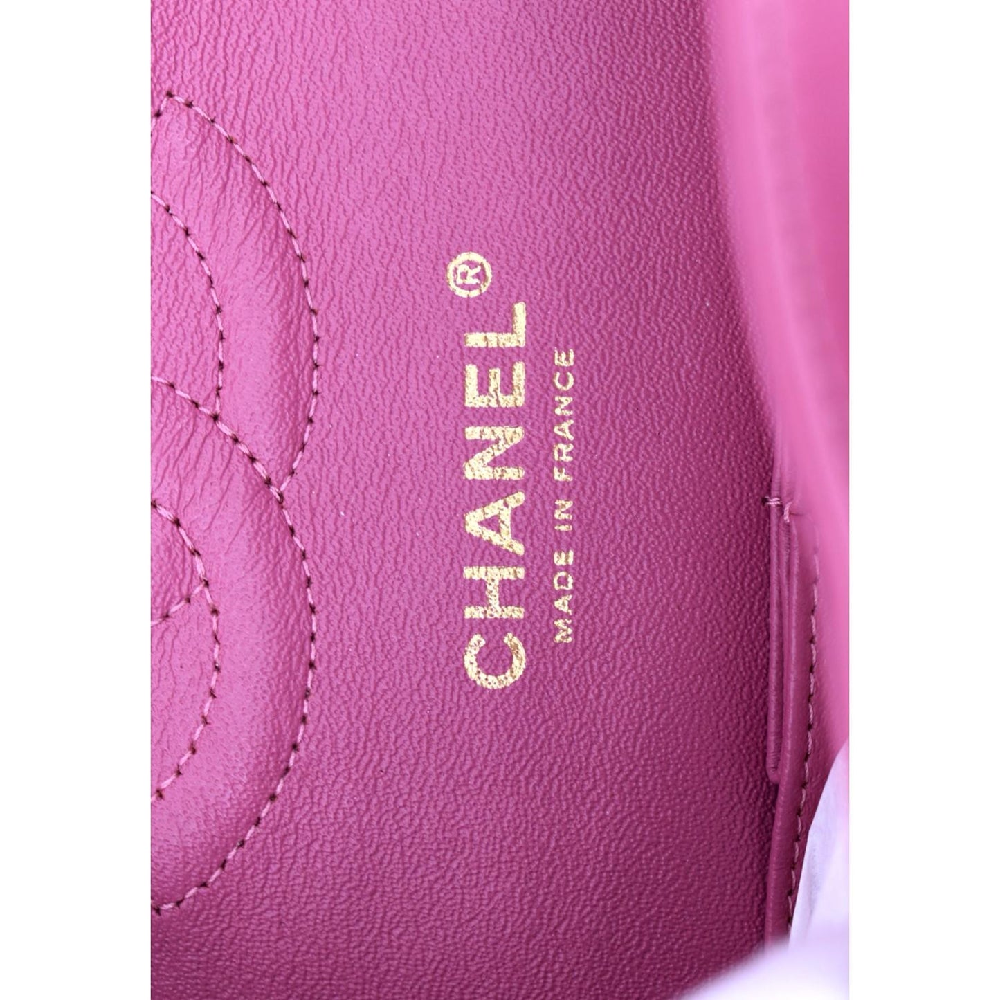 CHANEL Classic Medium Double Flap Quilted Leather Shoulder Bag Pink