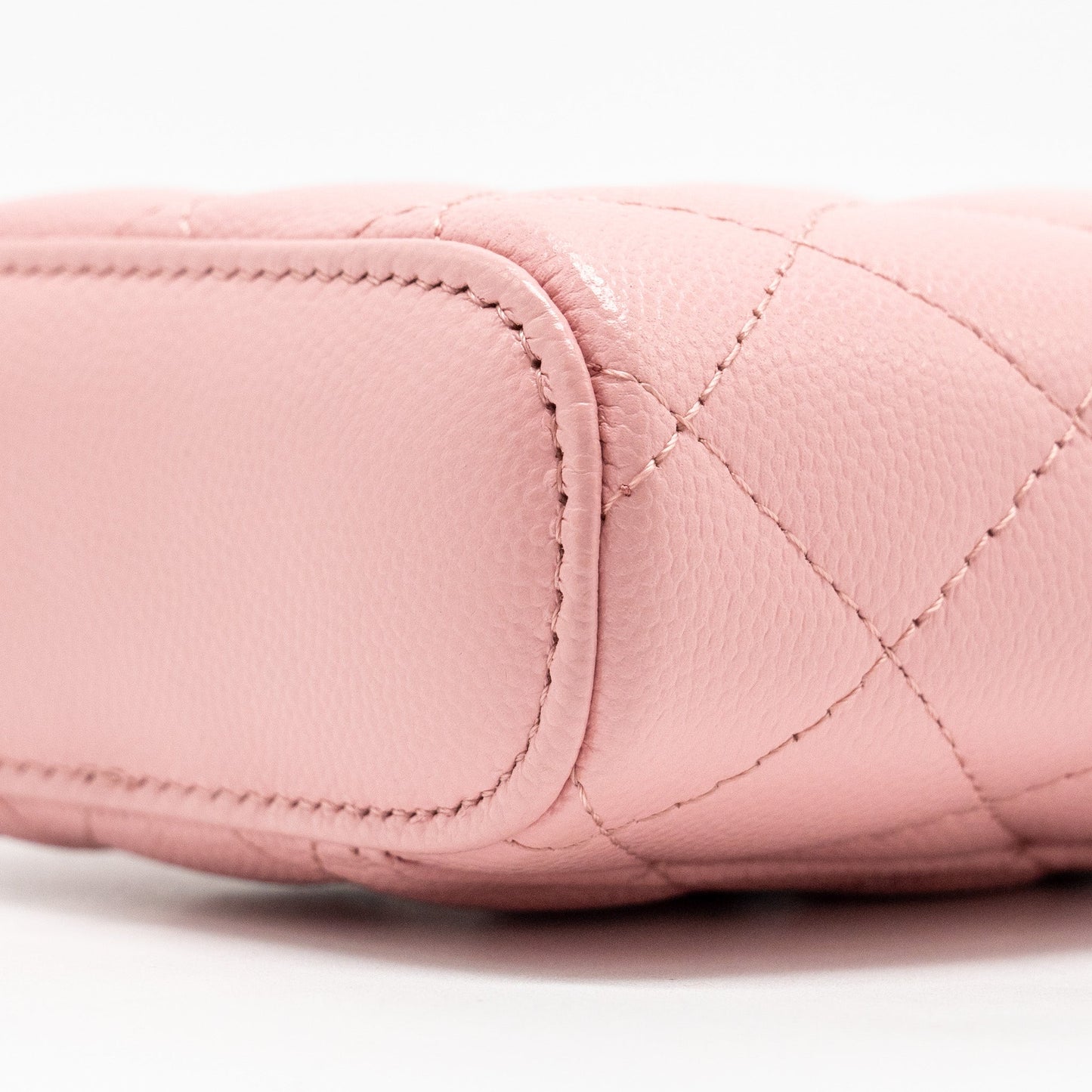 Chanel Vanity Phone Holder With Chain Caviar Pink L