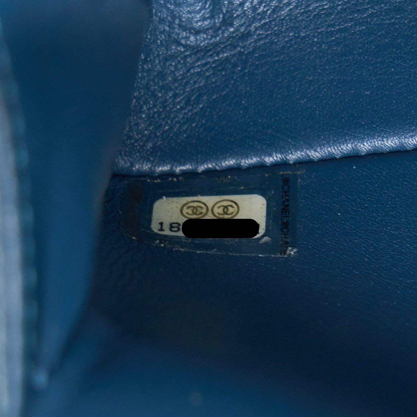 Chanel Small Boy Bag Lizard Dark Blue L