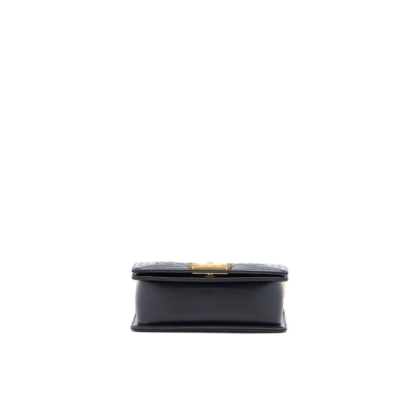 Chanel Small Boy Caviar Black Brushed  (Microchip)