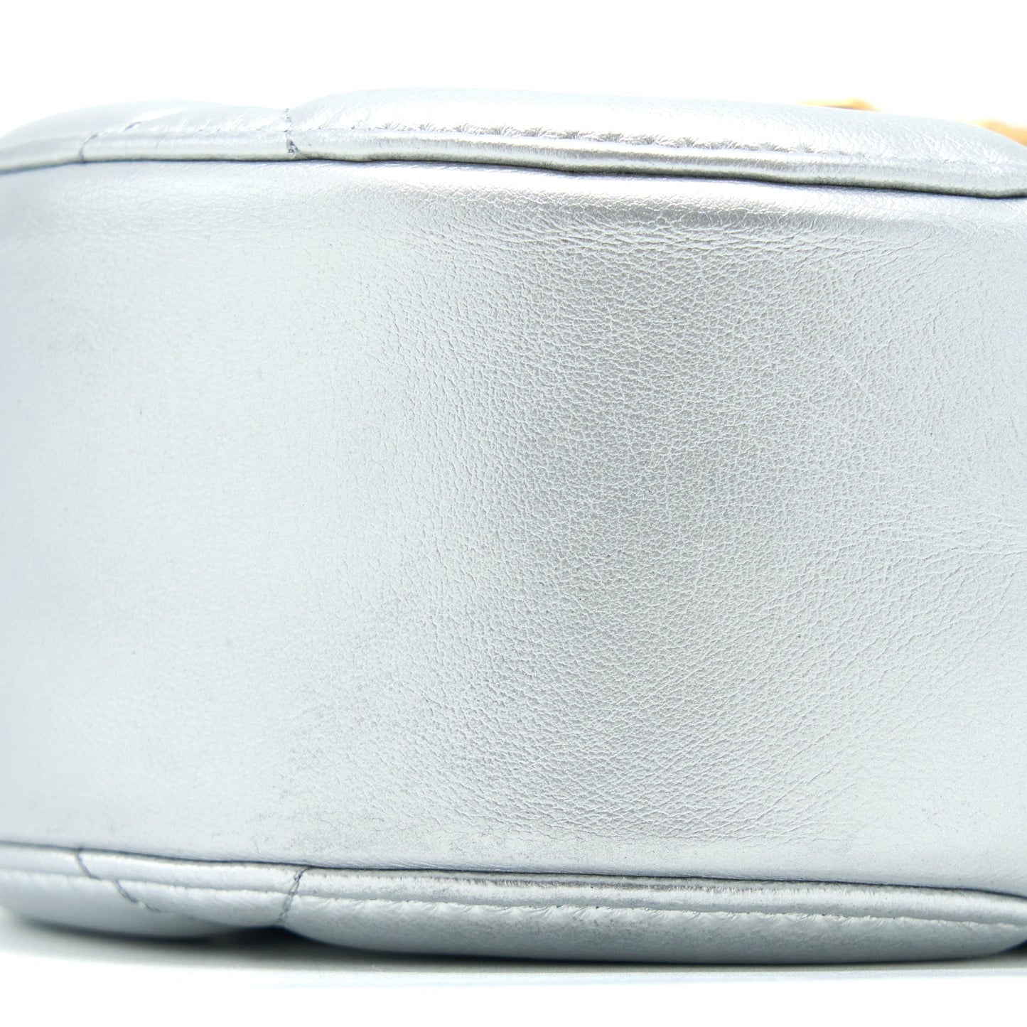 Chanel 19 Round Clutch With Chain Goatskin Silver Multicolour hardware