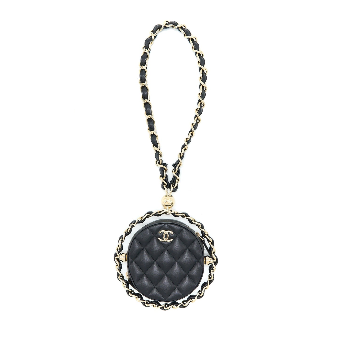 Chanel Evening Clutch with Chain Lambskin Black L