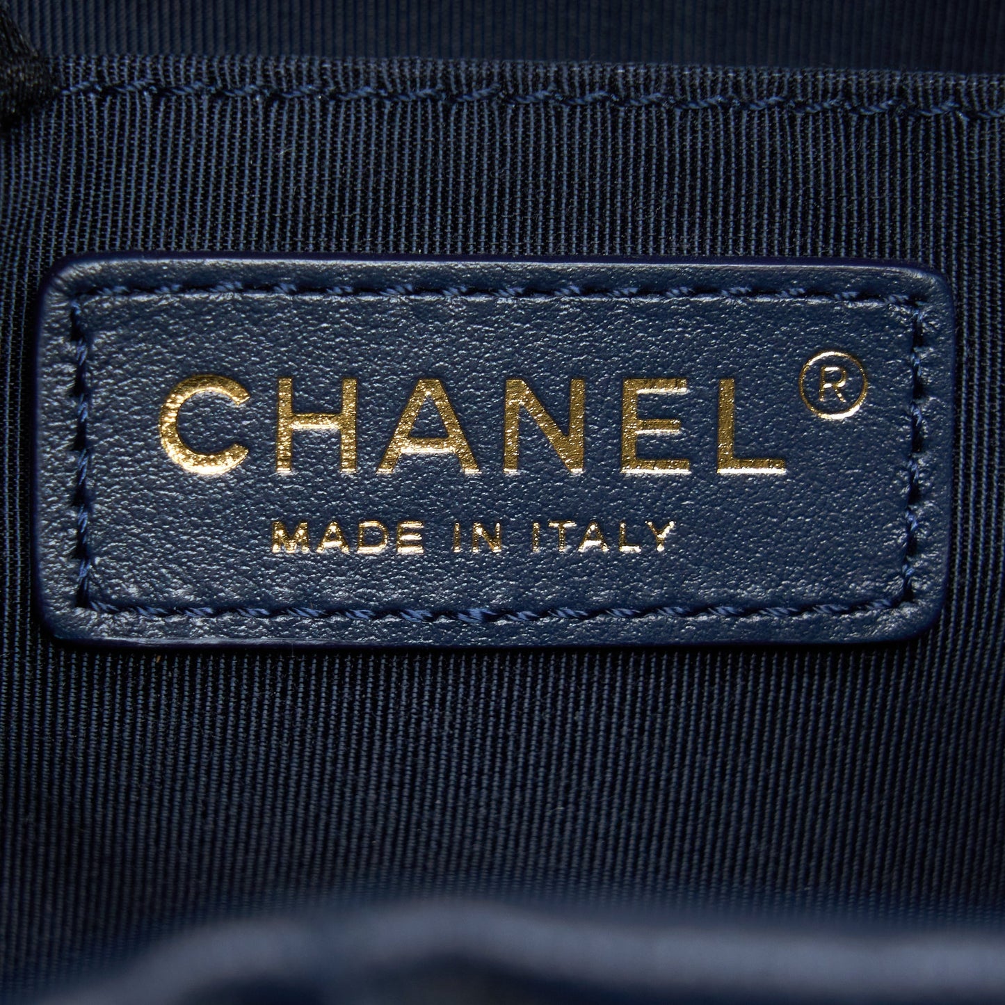 Chanel Top Handle Bucket Bag Caviar Navy Blue L