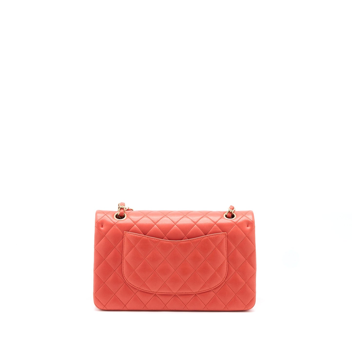 Chanel Medium Classic Double Flap Bag Lambskin Coral Brushed