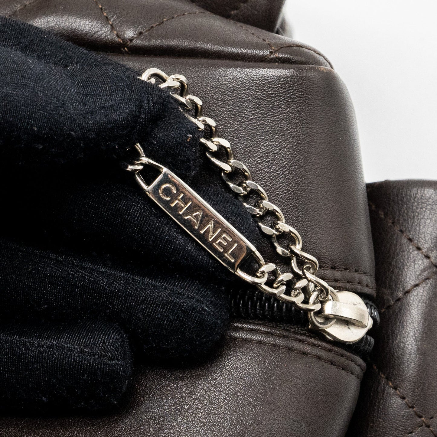 Chanel  Cambo Reporter Bag Calfskin Dark Brown