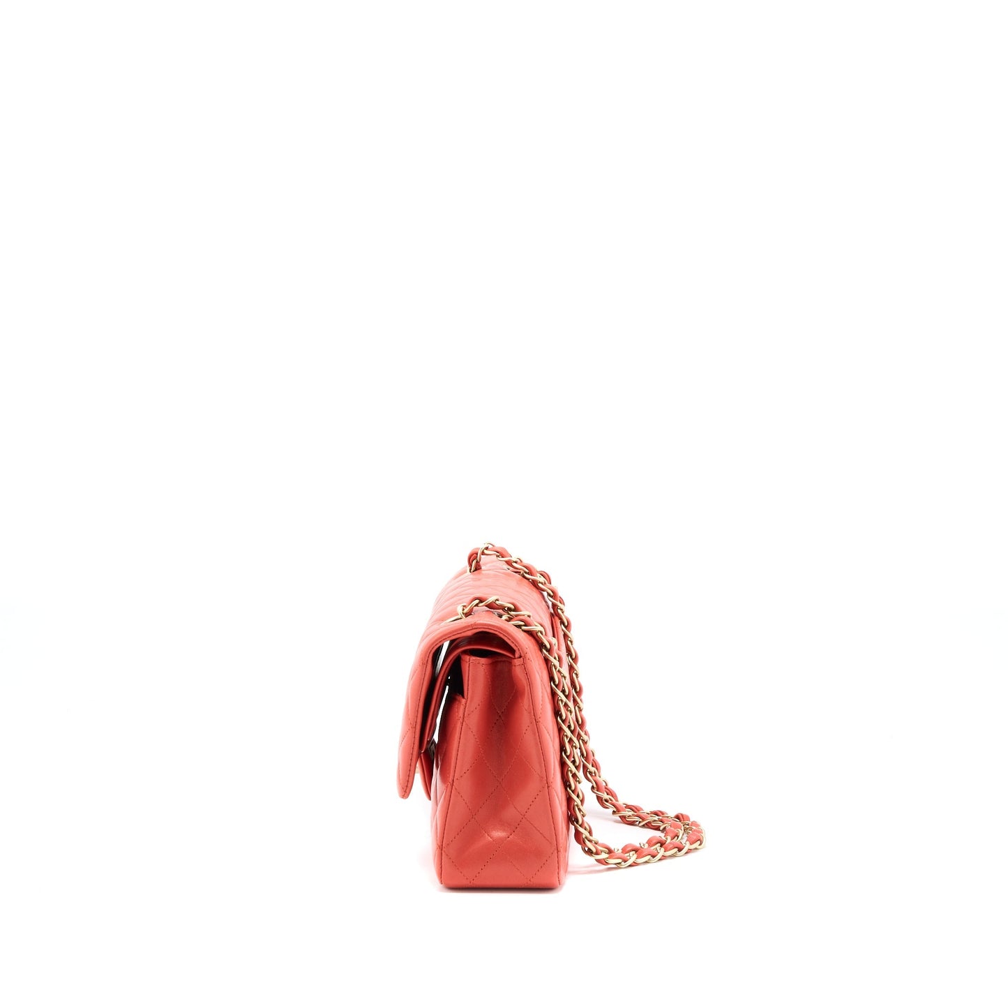 Chanel Medium Classic Double Flap Bag Lambskin Coral Brushed