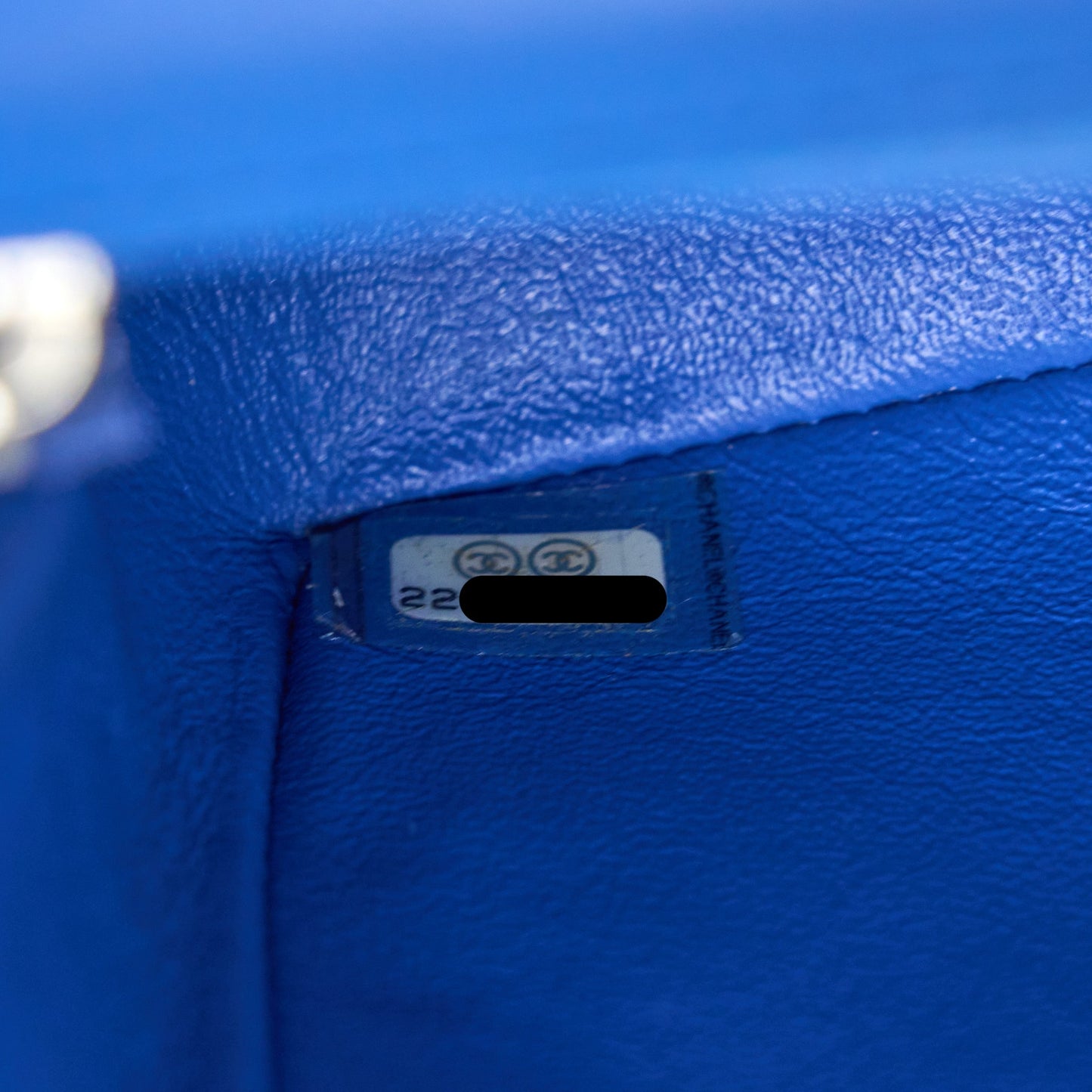 Chanel Mini Square Flap Bag Lambskin Blue