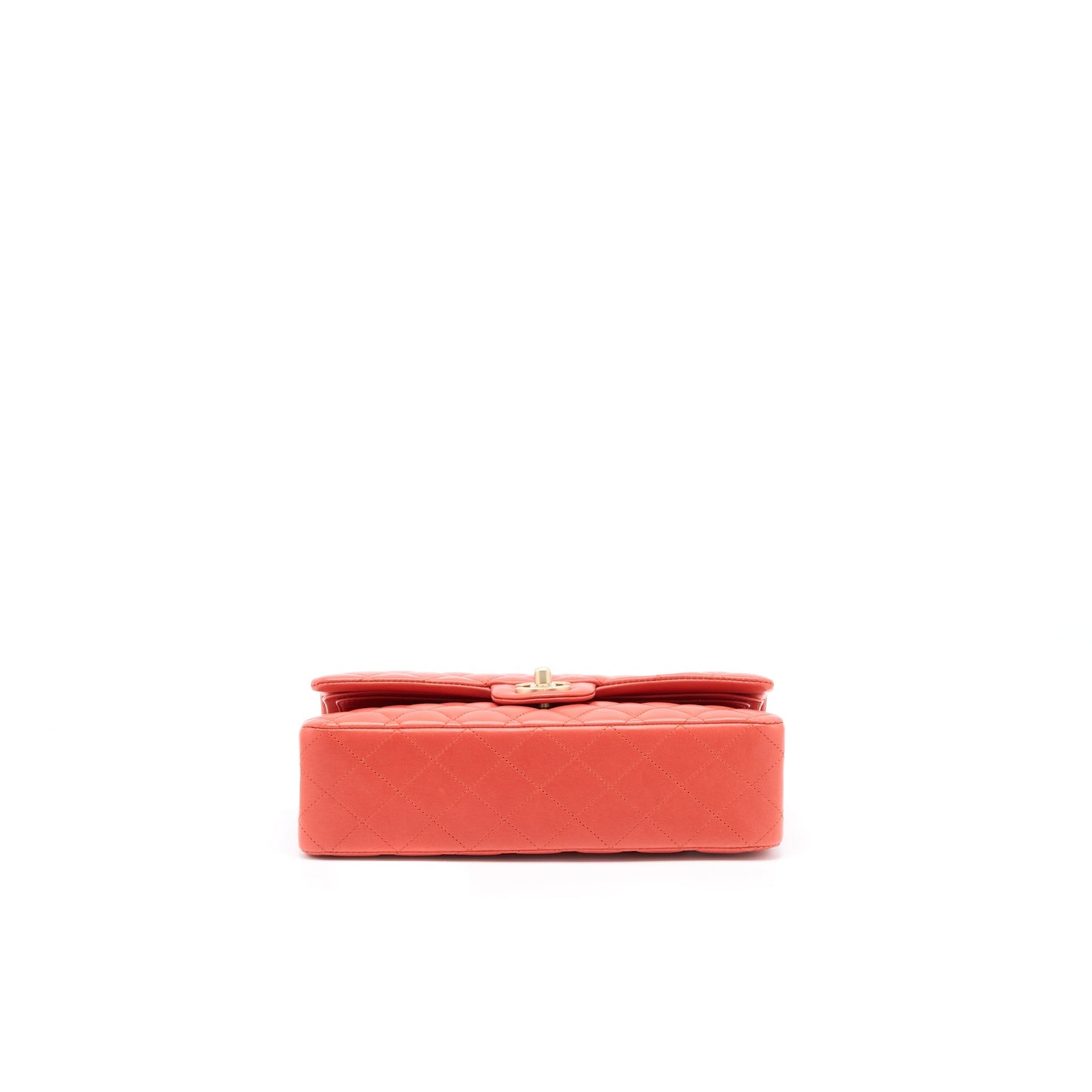 Chanel Medium Classic Double Flap Bag Lambskin Coral Brushed