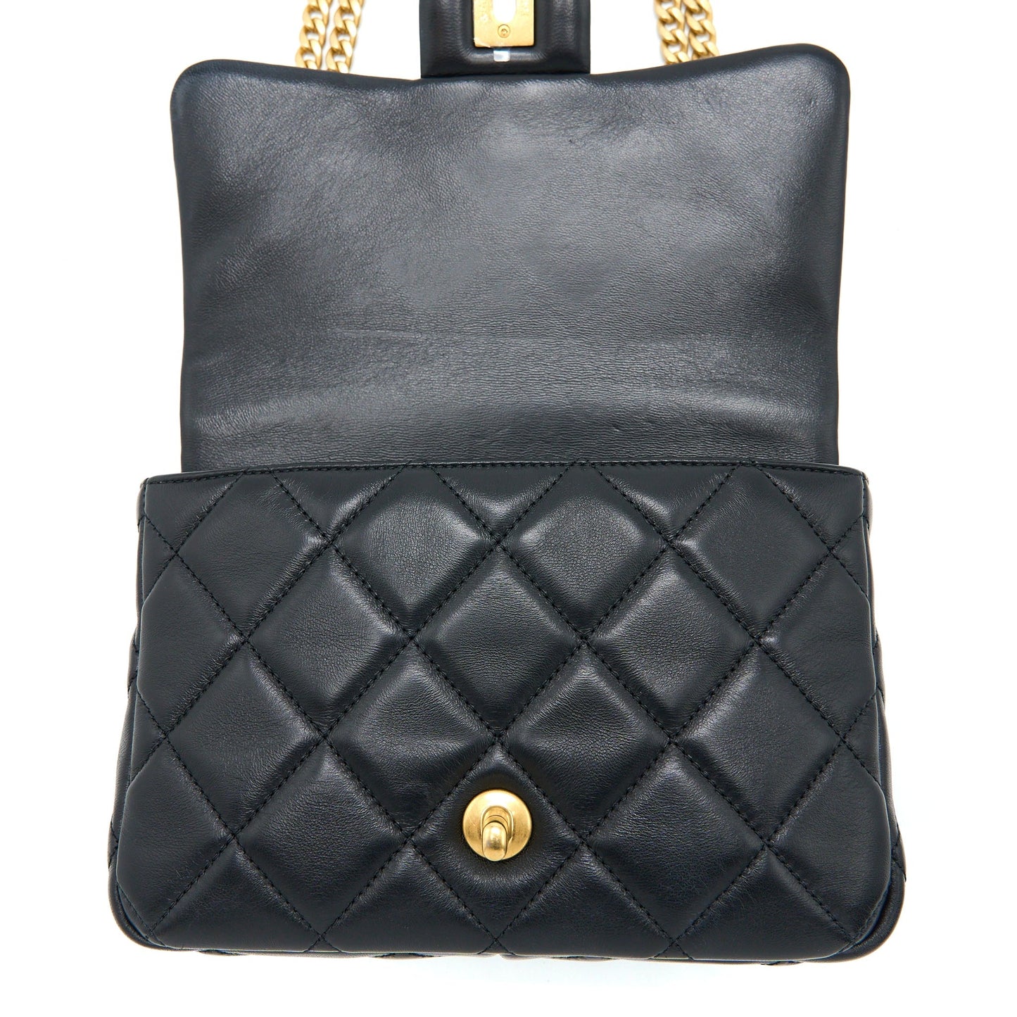 Chanel 22P Enemal Flap Bag Lambskin Black  (Microchip)