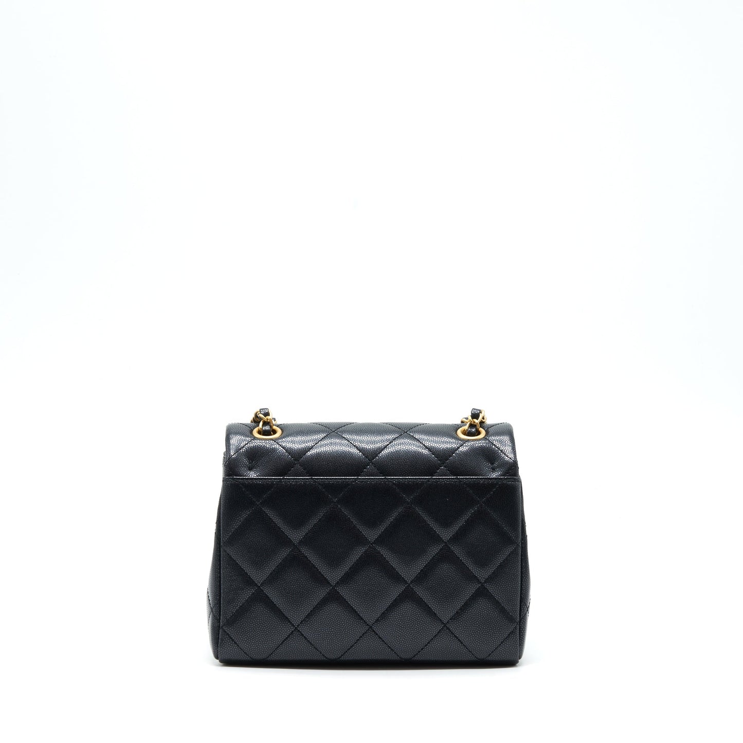Chanel 22P New Square Flap Bag Caviar Black