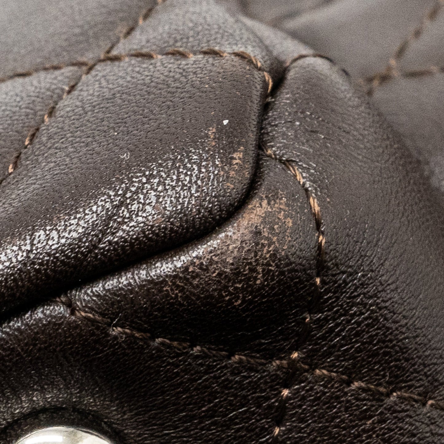 Chanel  Cambo Reporter Bag Calfskin Dark Brown