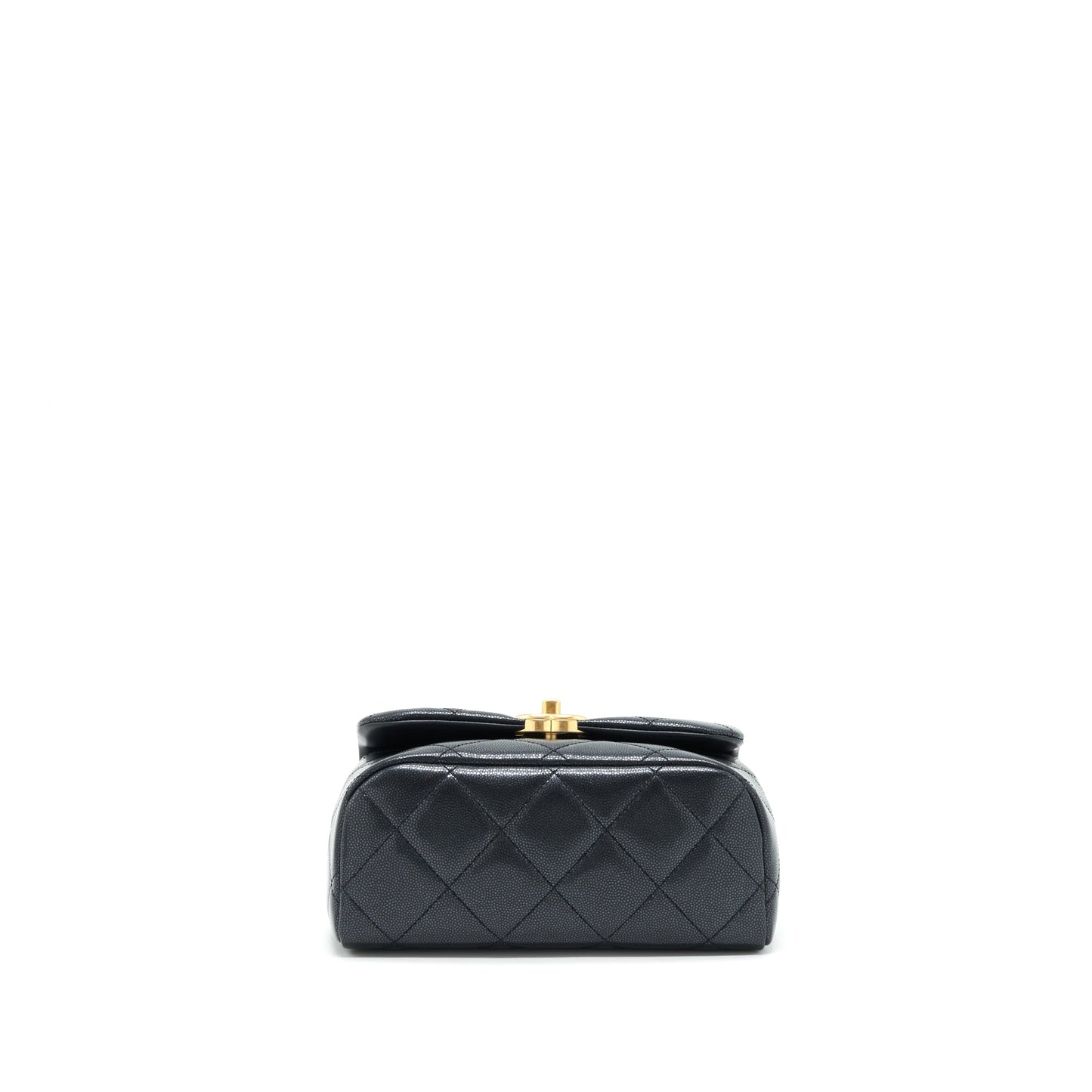 Chanel 22P New Square Flap Bag Caviar Black Brushed