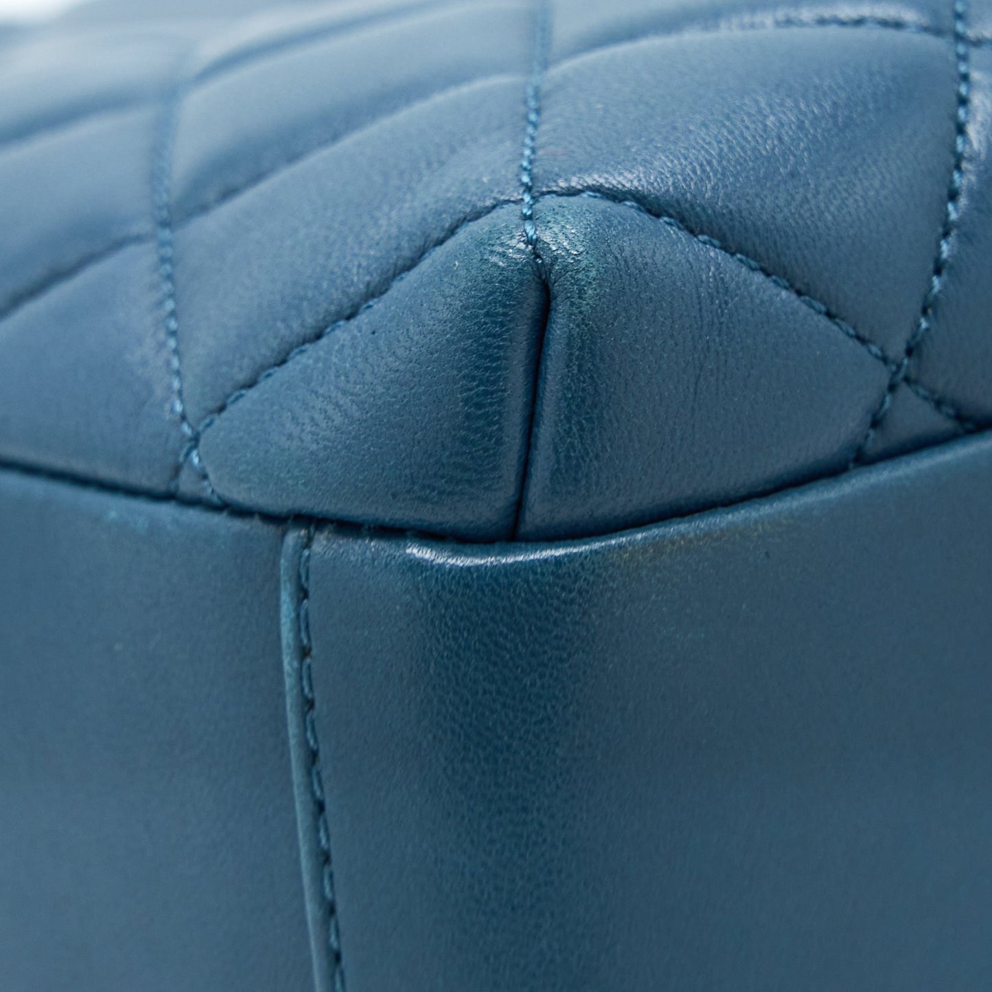 Chanel Quilted Large Trendy CC Bowling Bag Lambskin Blue L