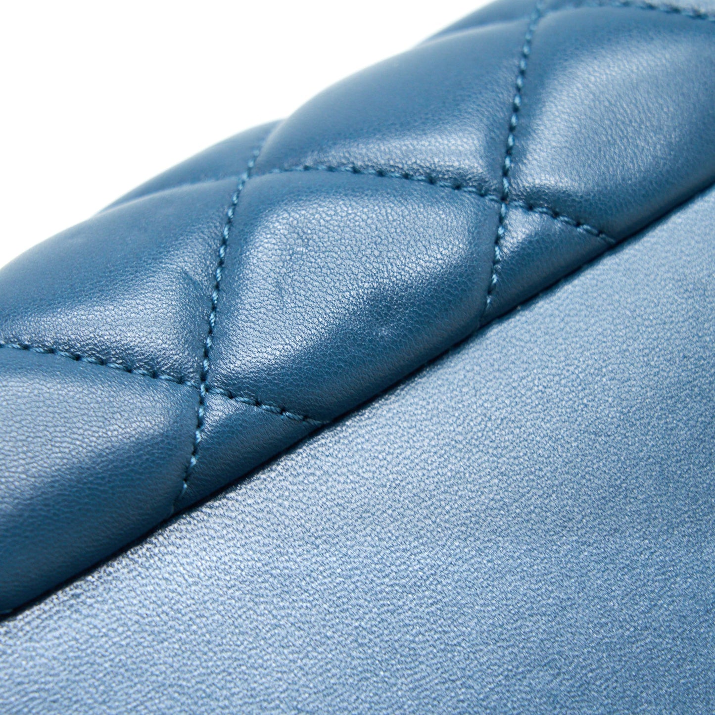 Chanel Quilted Large Trendy CC Bowling Bag Lambskin Blue L