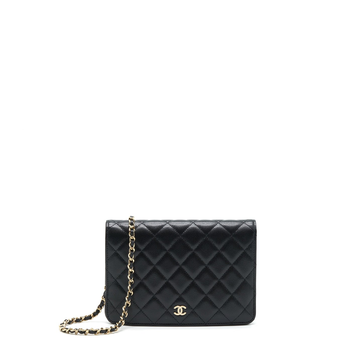 Chanel 22P 2 In 1 Wallet On Chain Caviar Black L