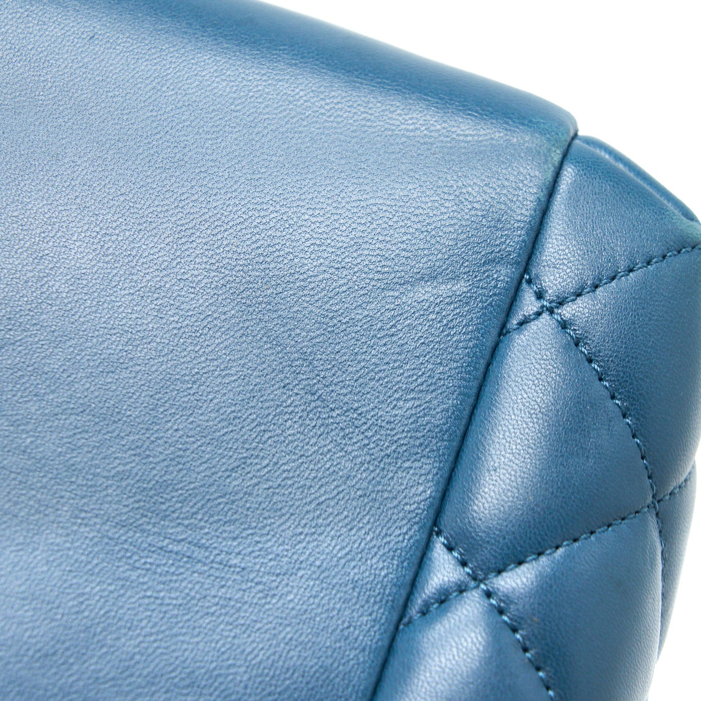 Chanel Quilted Large Trendy CC Bowling Bag Lambskin Blue L