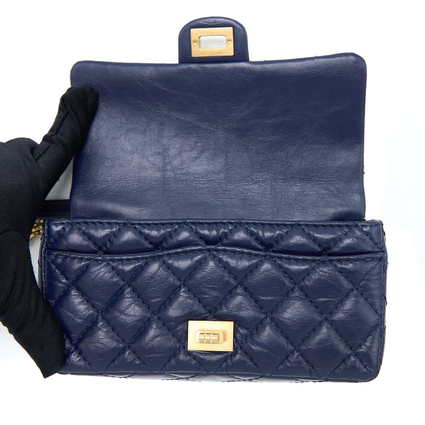 Chanel 2.55 Reissue Mini Waist Belt Bag Aged Calfskin Navy