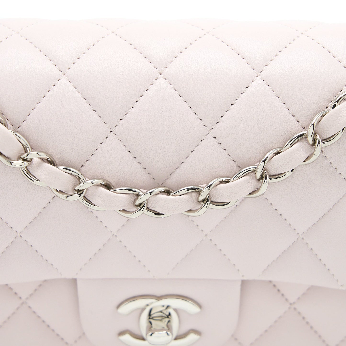 Chanel Small Classic Double Flap Lambskin Light Purple  (Microchip)