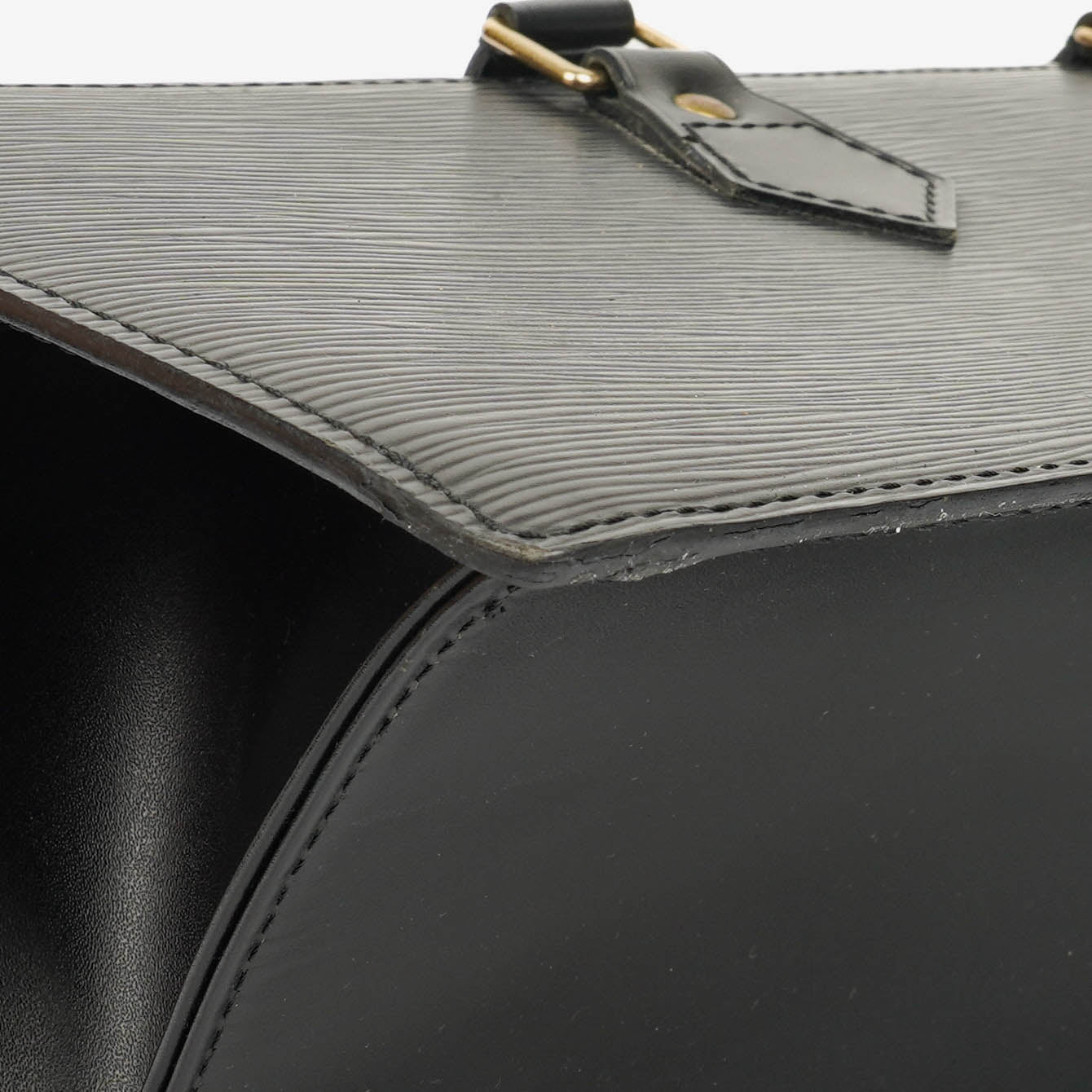 Louis Vuitton Black EPI Leather Sac Triangle Bag