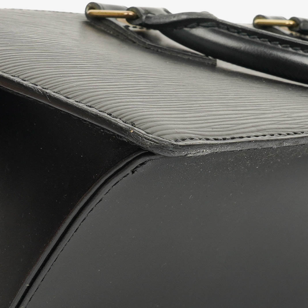 Louis Vuitton Black EPI Leather Sac Triangle Bag