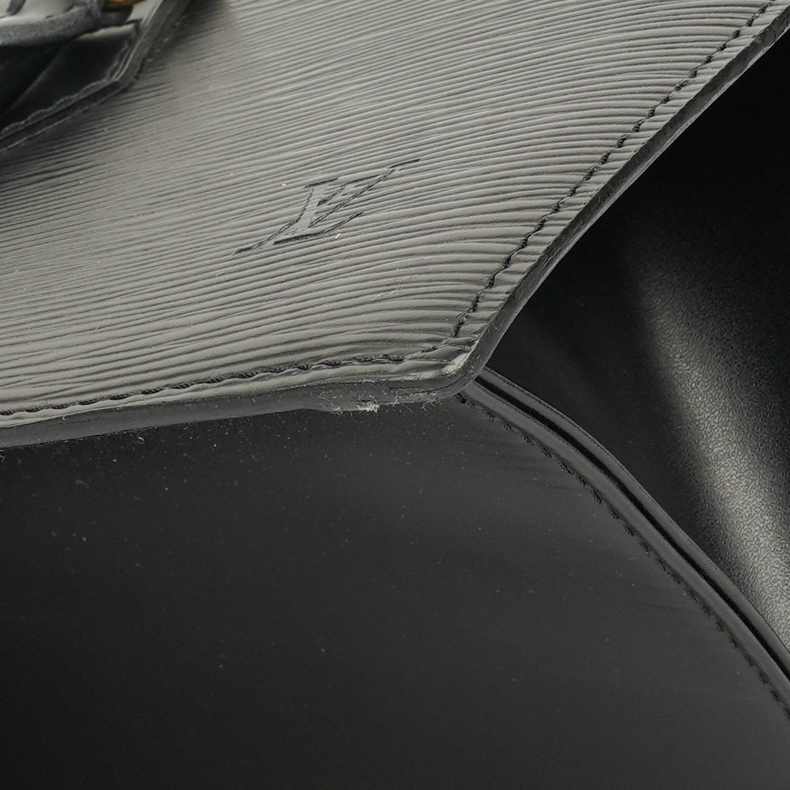 Louis Vuitton Black EPI Leather Sac Triangle Bag