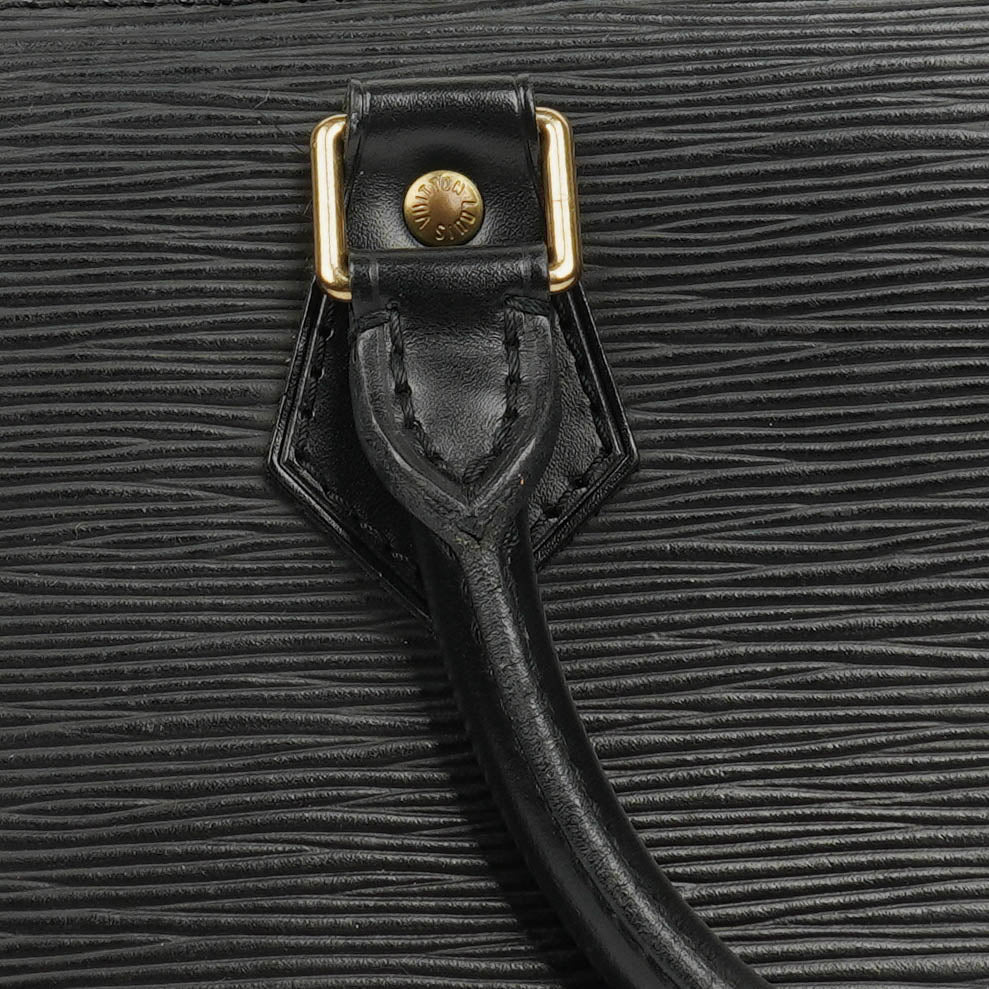 Louis Vuitton Black EPI Leather Sac Triangle Bag