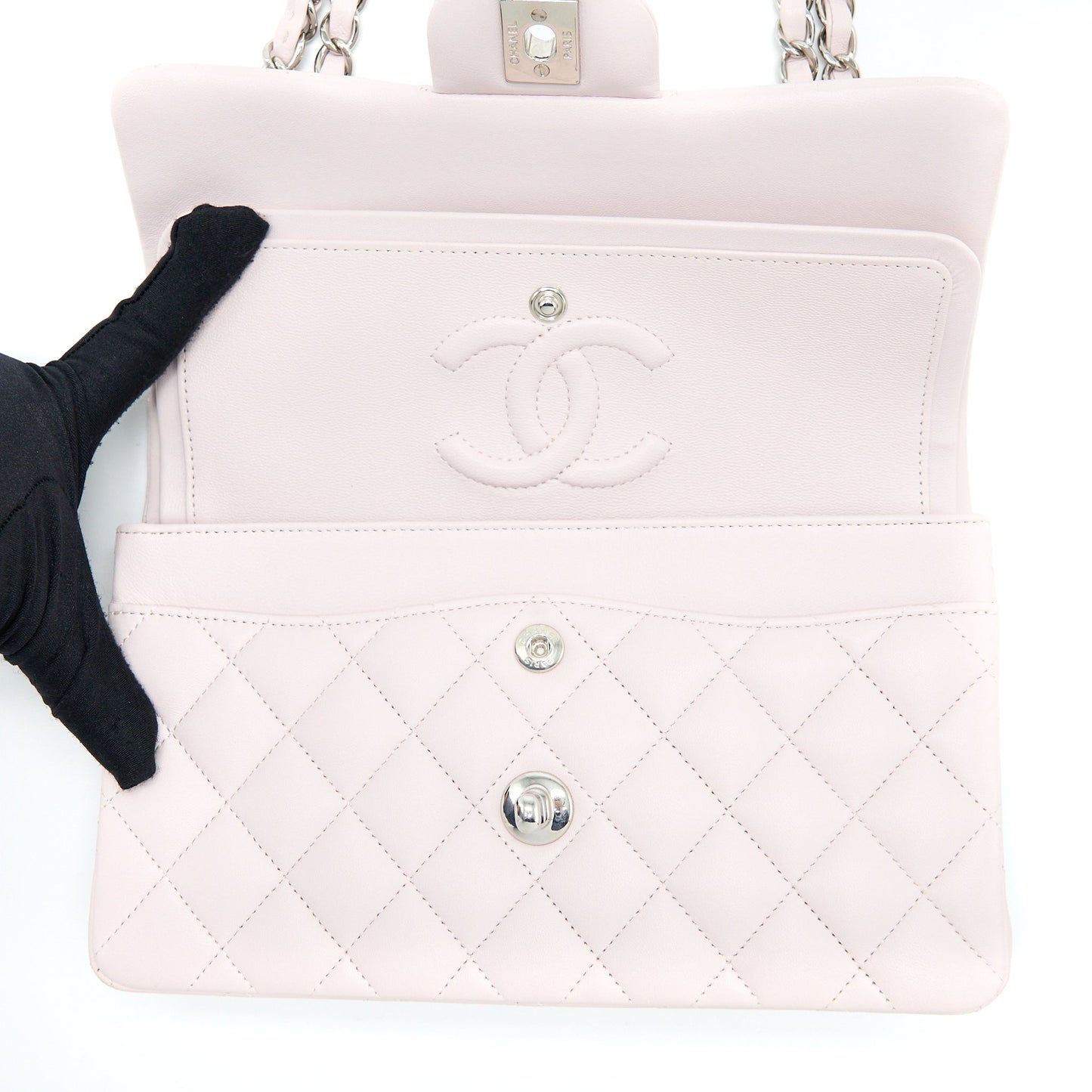 Chanel Small Classic Double Flap Lambskin Light Purple  (Microchip)