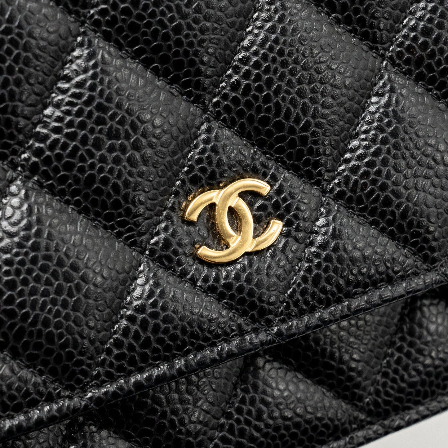 Chanel Classic Wallet On Chain Caviar Black  (Microchip)