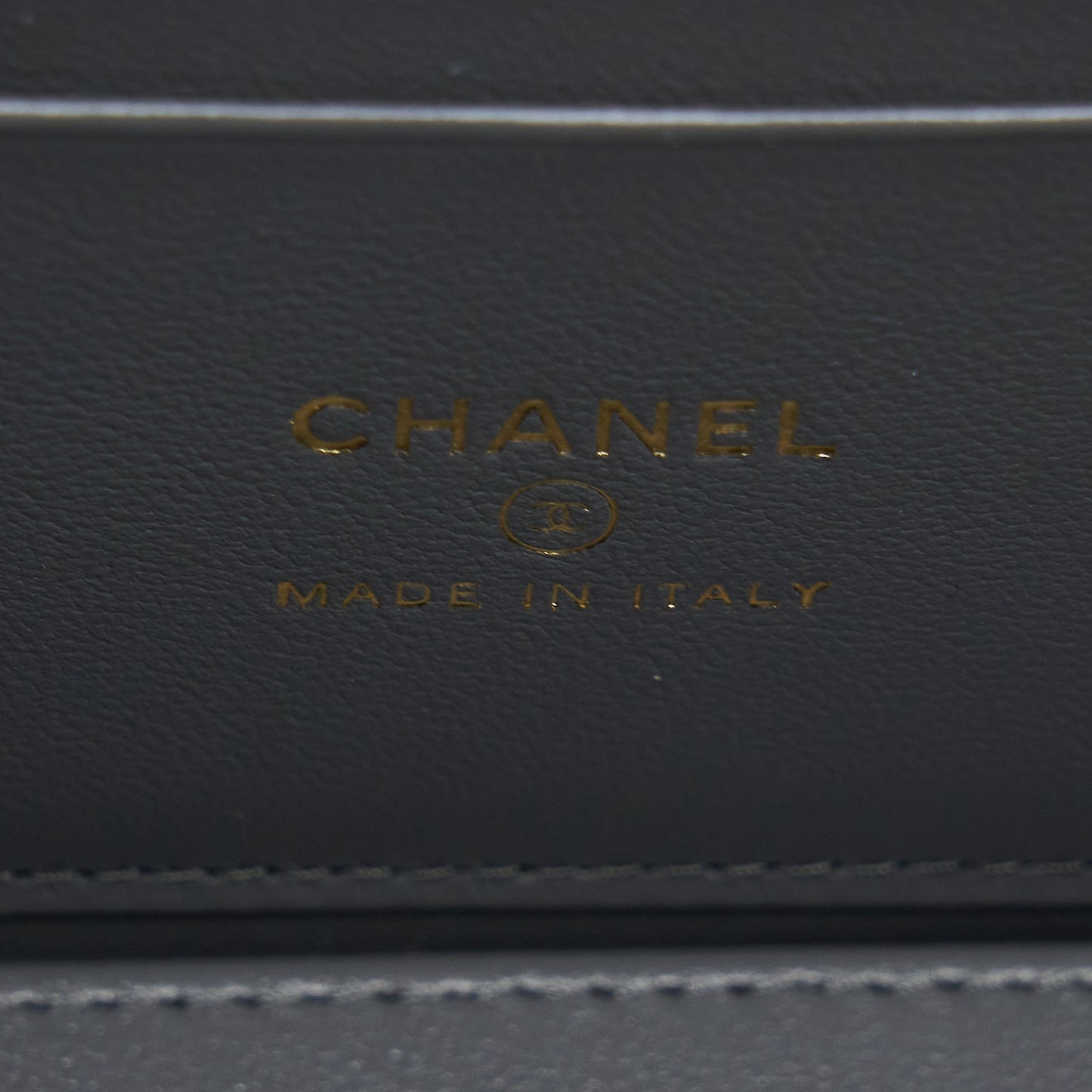 Chanel 22A Top Handle Long Vanity With Chain Lambskin Grey L