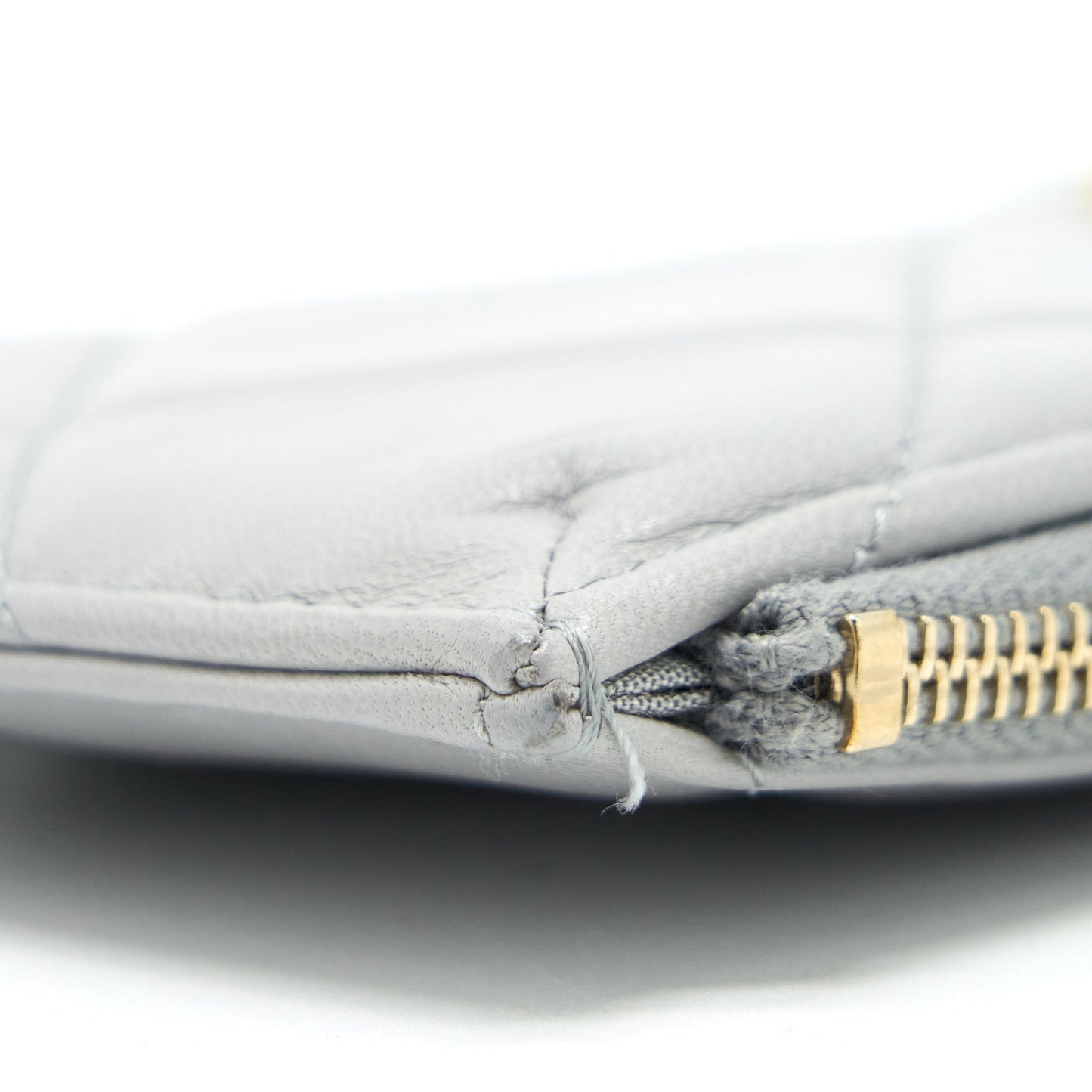 Chanel 19 Phone And Card Holder Small pouch Lambskin Grey
