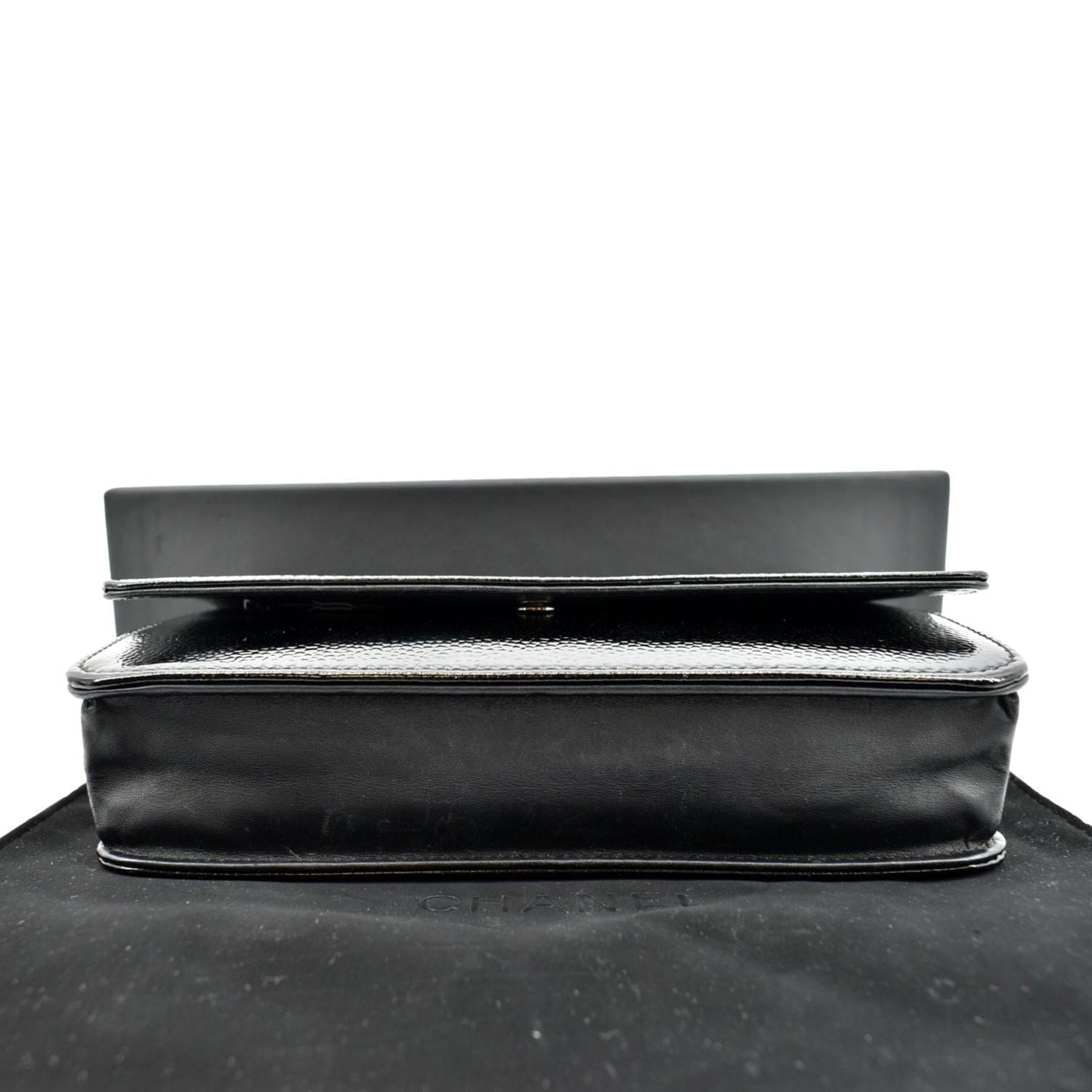 CHANEL CC WOC Caviar Leather Wallet on Chain Shoulder Bag Black
