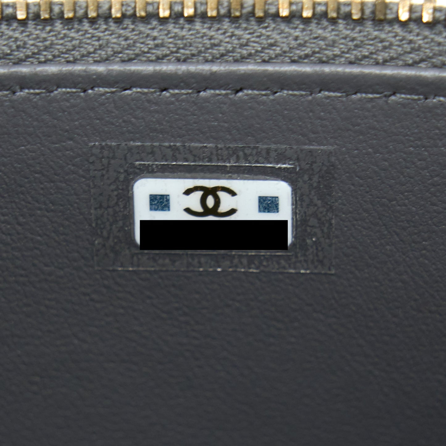 Chanel 22A Top Handle Long Vanity With Chain Lambskin Grey L